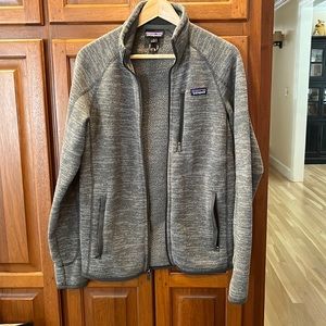 Mens Patagonia better sweater full zip nickel size small